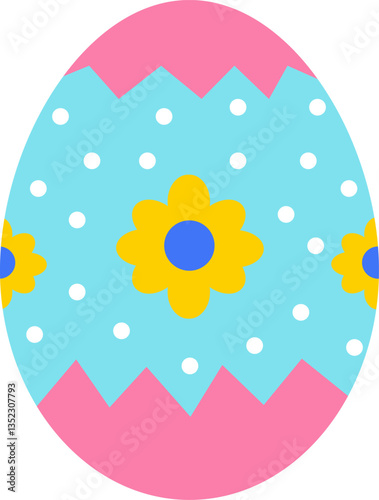 Egg Easter day vector. Vector Illustration Clipart object design element for celebrate Easter day