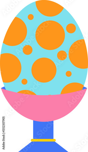 Egg Easter day vector. Vector Illustration Clipart object design element for celebrate Easter day
