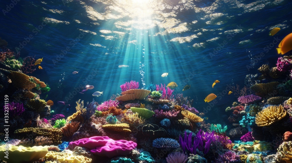 Obraz premium underwater world 3d