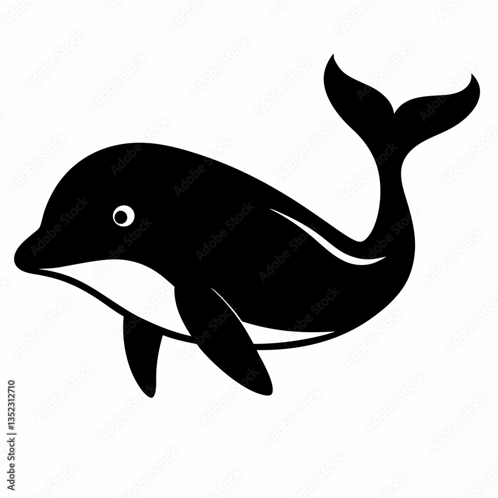 Clean Whale Vector Silhouette Clean Whale Vector Silhouette