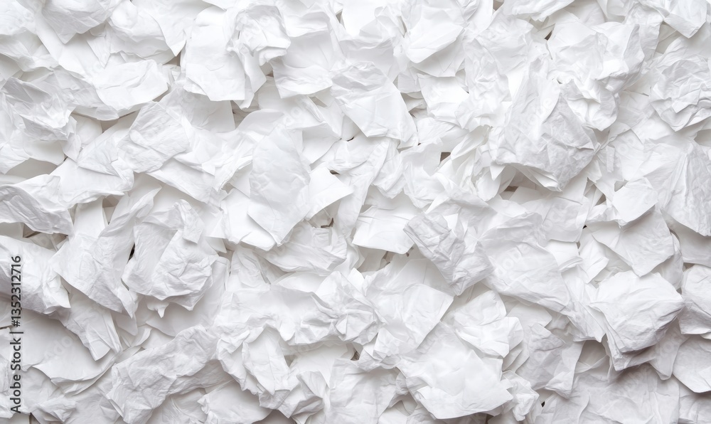 Obraz premium Crumpled White Tissue Paper Background Texture for Creative Projects and Design Uses in Minimalist and Contemporary Styles
