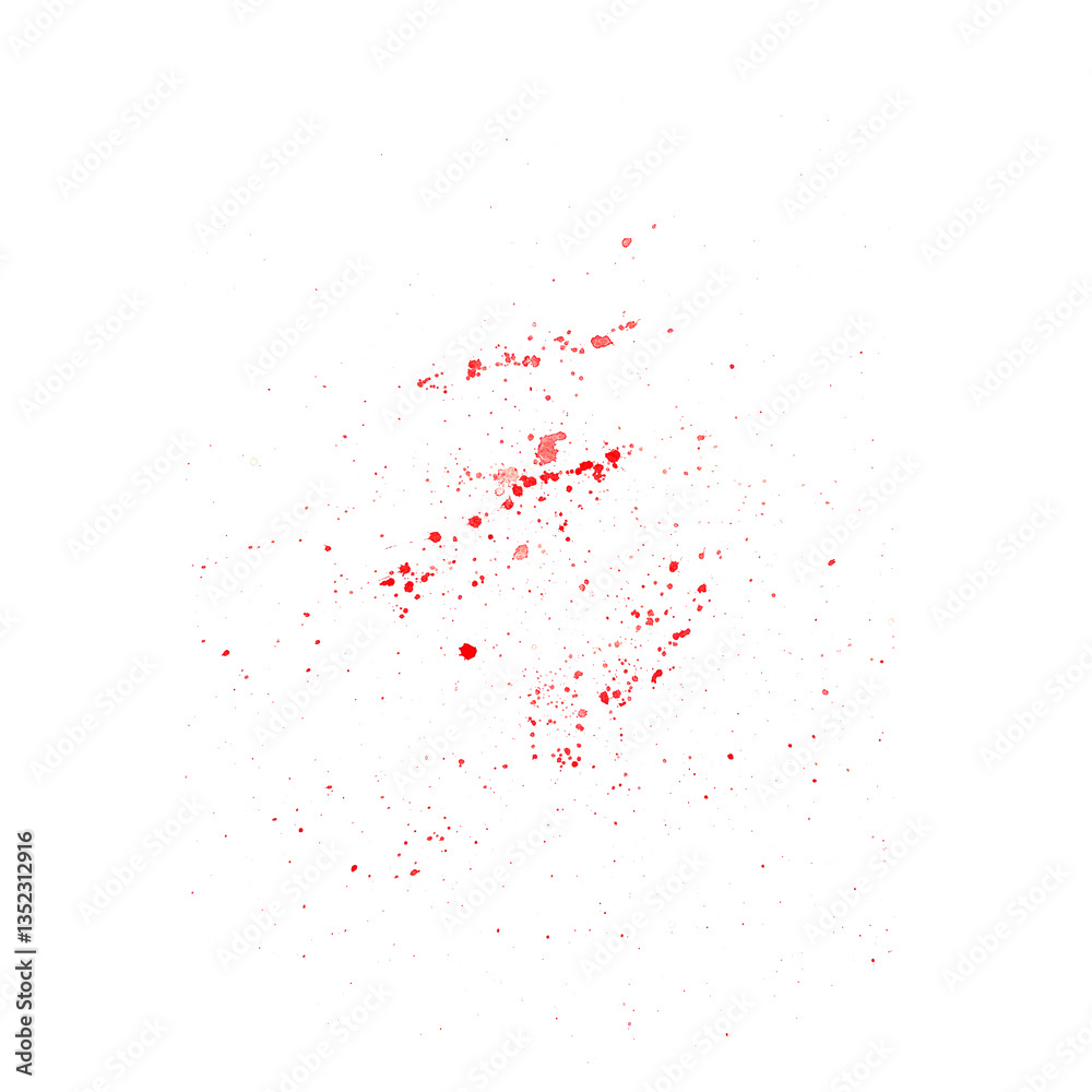 Obraz premium Red watercolor splatter on transparent background