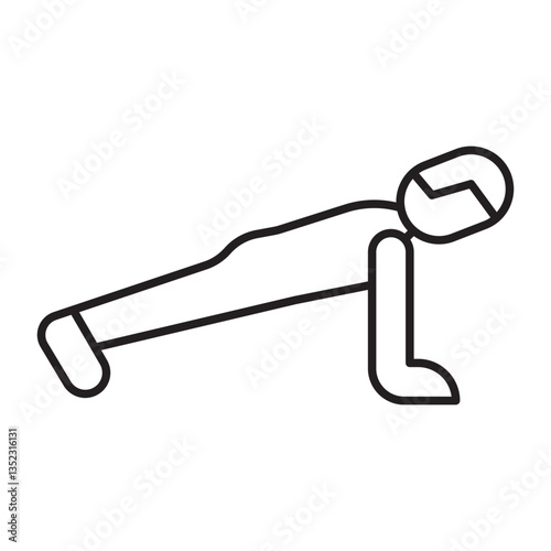 PushUp Vector Line Icon Design