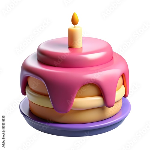 birthday cake isolated on white