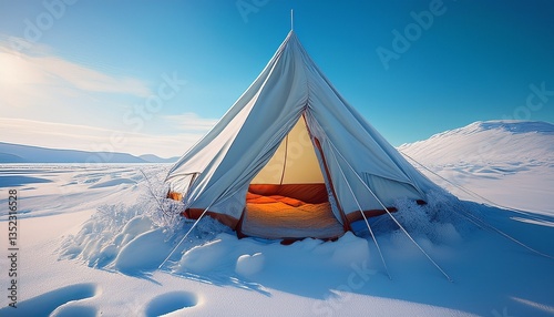 camping in the mountains