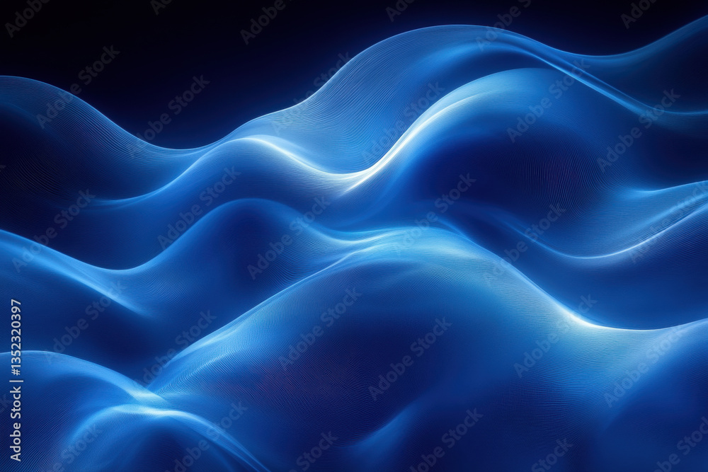 Blue wave pattern on black background, creating a soothing and dynamic visual experience. Blue wave pattern on black background, creating a soothing and dynamic visual experience.