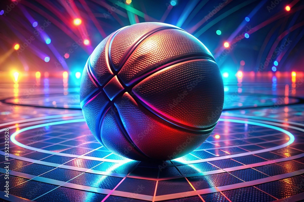 A close up basketball generative ai A close up basketball generative ai
