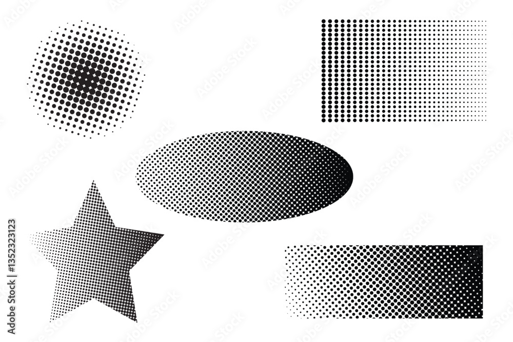 Halftone design effect. Dotted Black and white abstract background pattern. Dispersed dotted pattern vector. Vector illustration.
