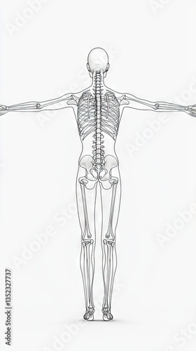 Human Skeleton, Anatomy, Medical Illustration, Educational Aid, Study photo