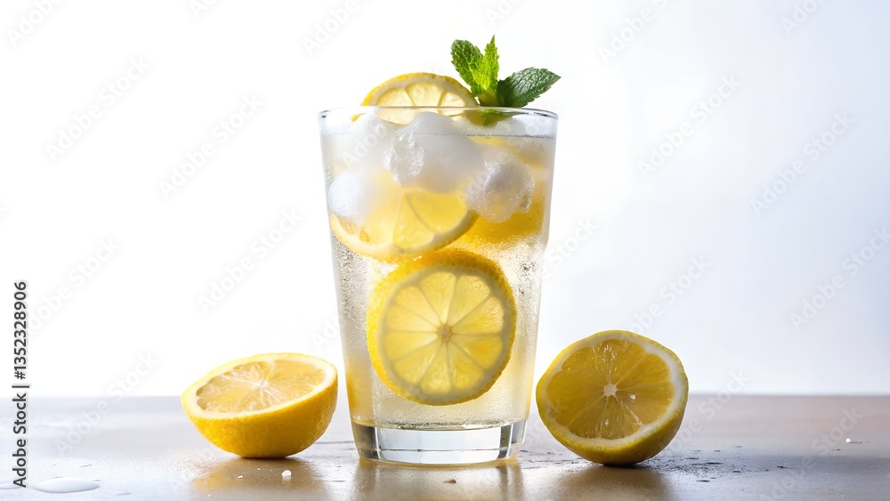 Fototapeta premium lemonade with lemon