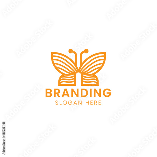 Butterfly building logo template.