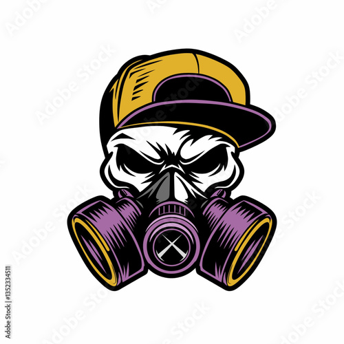 man in gas mask