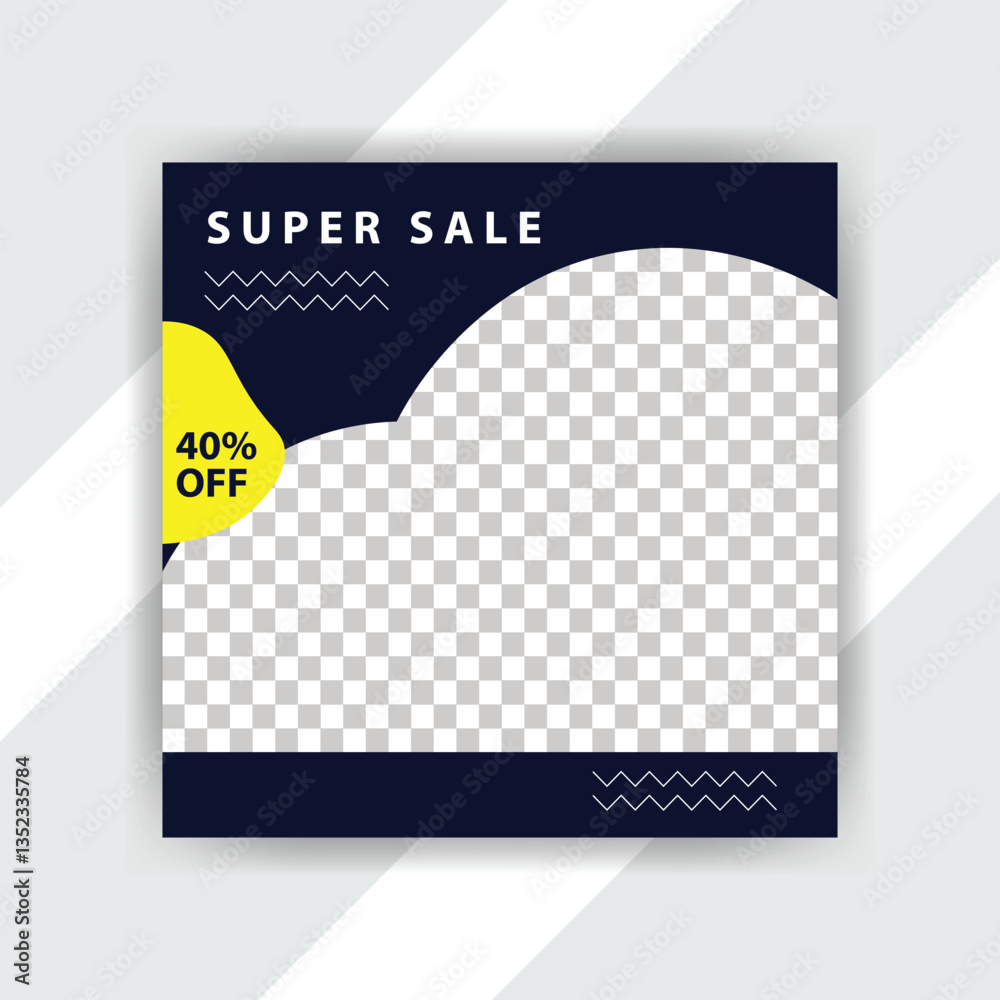 Naklejka premium Modern Super Sale Promotion Graphic