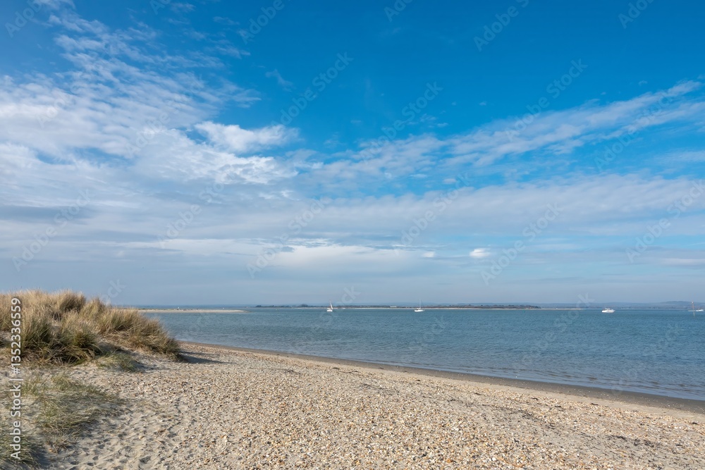 beautiful deserted beach at East Head West Wittering West Sussex England beautiful deserted beach at East Head West Wittering West Sussex England