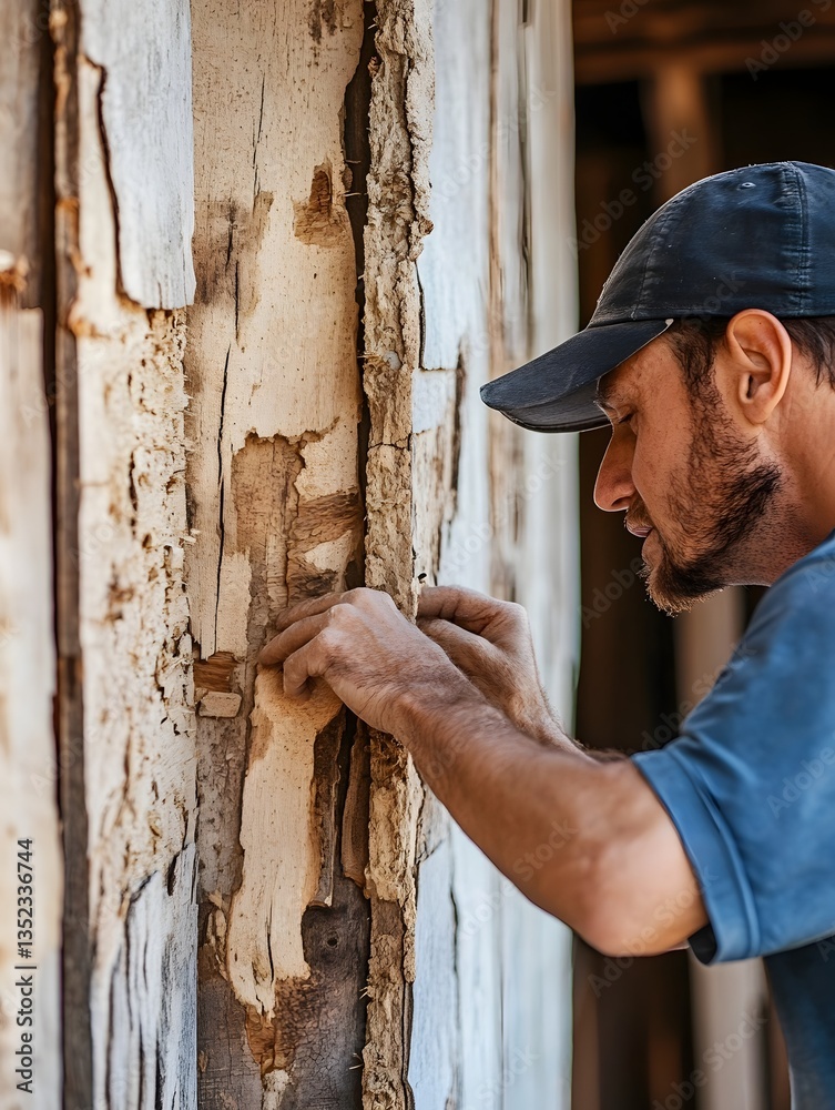 custom made wallpaper toronto digitalCracked wooden walls with termite trails require urgent repair and pest control.