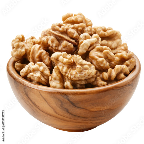 walnuts in a wooden bowl