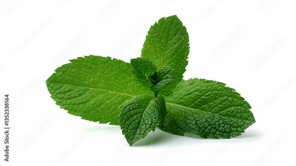 fresh bunch of mint leaves with a textured surface and deep green color fresh bunch of mint leaves with a textured surface and deep green color