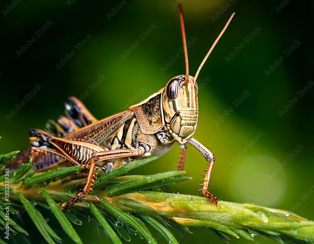 Photography of a Grasshopper Insect Photography of a Grasshopper Insect