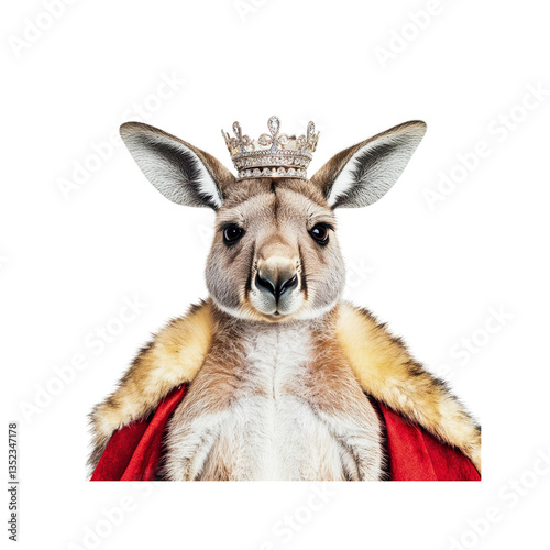 Majestic Kangaroo in Royal Attire A Hilarious Portrait