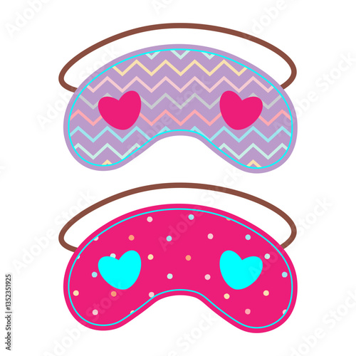 cute sleep masks illustration vector