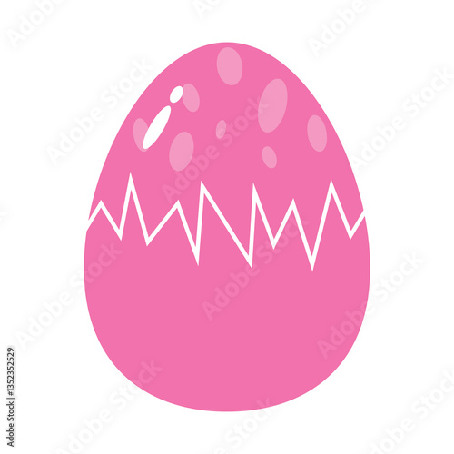 pink cute cracked easter egg