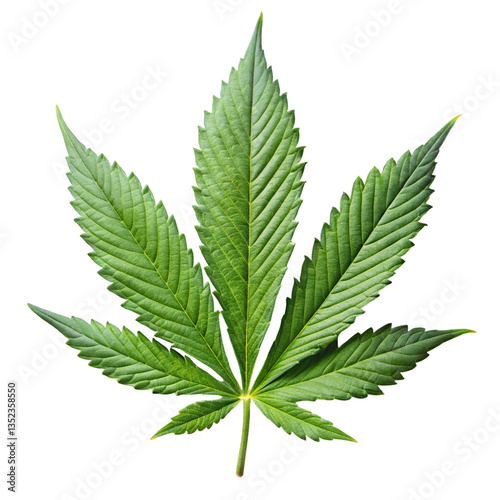 cannabis leaf isolated on white