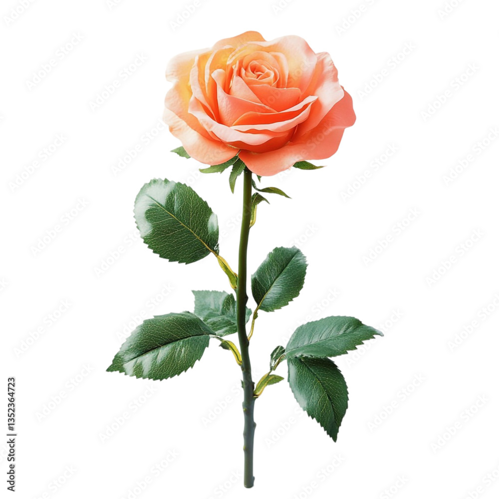 Obraz premium Peach Rose Abstract Art Floral Design Nature Beauty