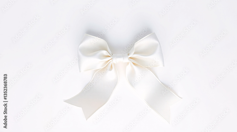 Naklejka premium white satin ribbon