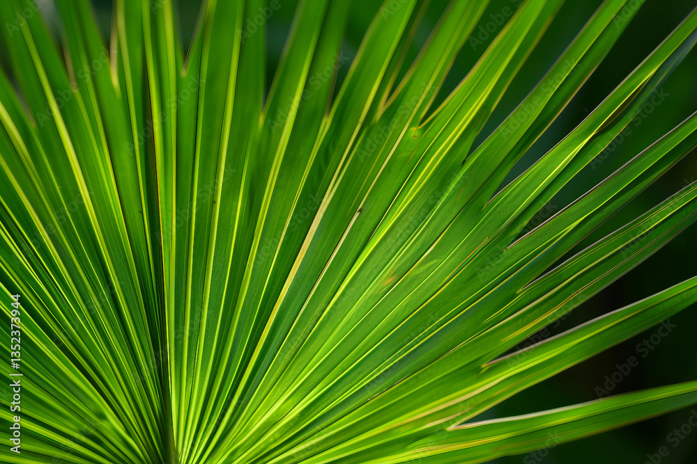 Obraz premium Graceful Palm Leaf Shaping a Tropical Landscape