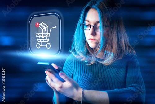 Business woman doing e-comm...