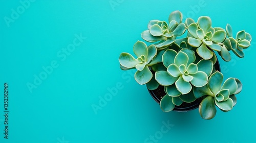 Teal Succulent Plant in Pot