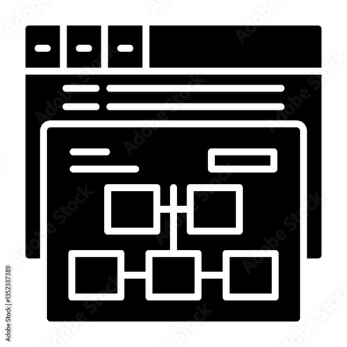 Sitemap Solid Style Icon