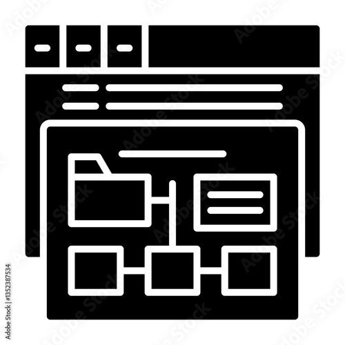XML sitemap Solid Style Icon