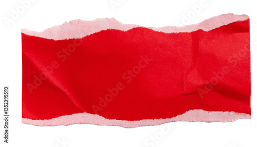 Free Download a red torn paper texture with rugged edges and visible creases - GFXLoad