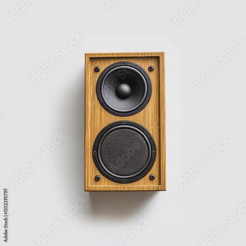 a wooden speaker on a white background 