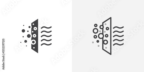 Air purification Icon set. vectors for apps and website designs