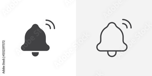 Bell Icon set. vectors for apps and website designs