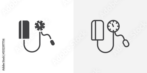 Blood pressure meter Icon set. vectors for apps and website designs