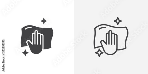 Cleaning cloth Icon set. vectors for apps and website designs