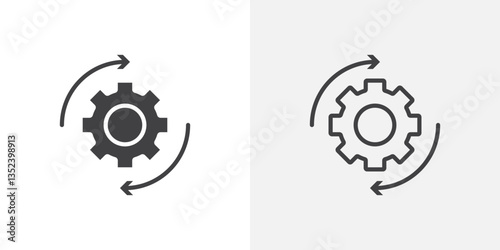 Continuous changes Icon set. vectors for apps and website designs