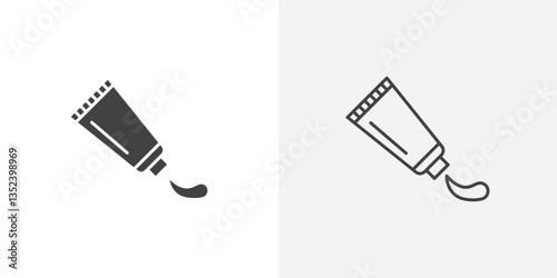 Cream tube Icon set. vectors for apps and website designs