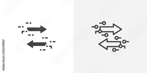 Data transfer Icon set. vectors for apps and website designs