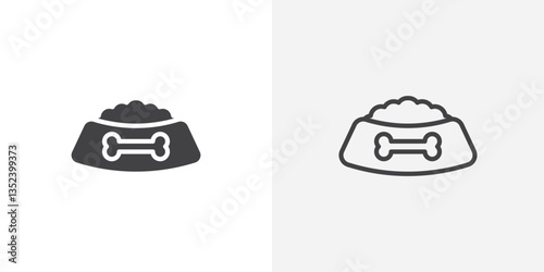 Dog food Icon set. vectors for apps and website designs