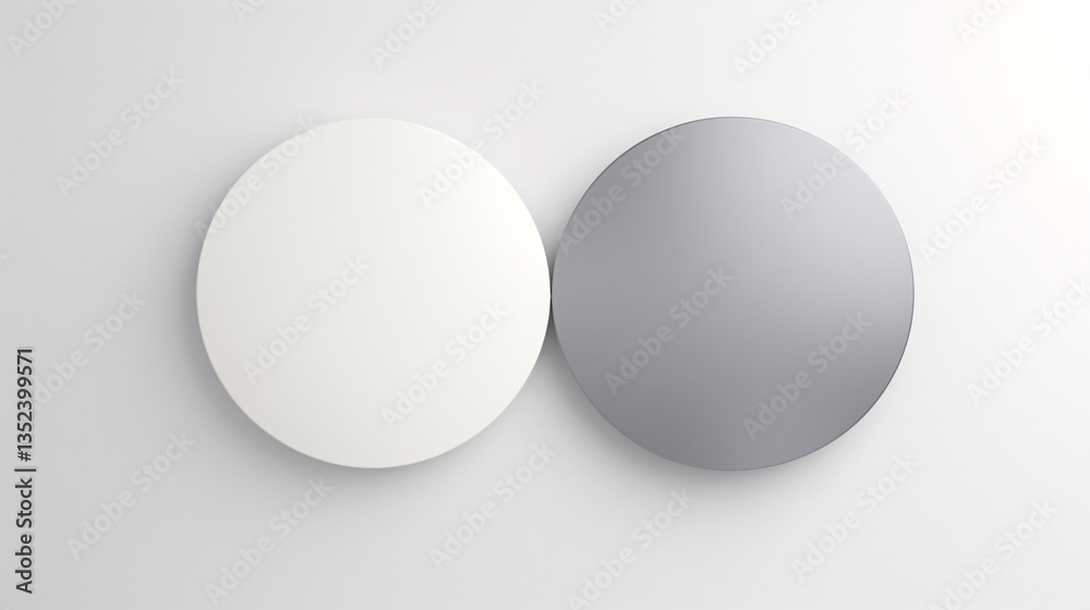 A minimalist abstract background with large grey and white circular shapes, perfect for a display banner.
A minimalist abstract background with large grey and white circular shapes, perfect for a display banner.