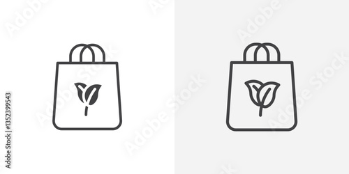 ECO bag Icon set. vectors for apps and website designs