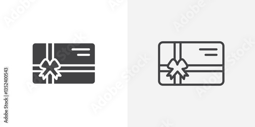Gift card Icon set. vectors for apps and website designs