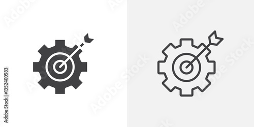 Goal setting Icon set. vectors for apps and website designs