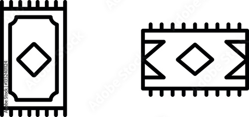 "Rug Icon Representing Home Decor, Cozy Interiors, and Stylish Floor Coverings"