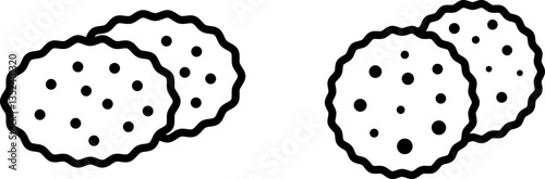 "Shortbread Cookie Icon Representing Buttery Treats, Classic Desserts, and Timeless Baked Goods"