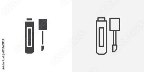 Lip gloss Icon set. vectors for apps and website designs